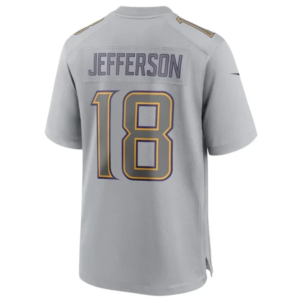 Justin jefferson minnesota vikings nike atmosphere fashion game jersey Gray L