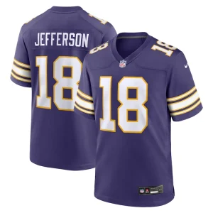 Justin jefferson minnesota vikings nike classic player game jersey Purple