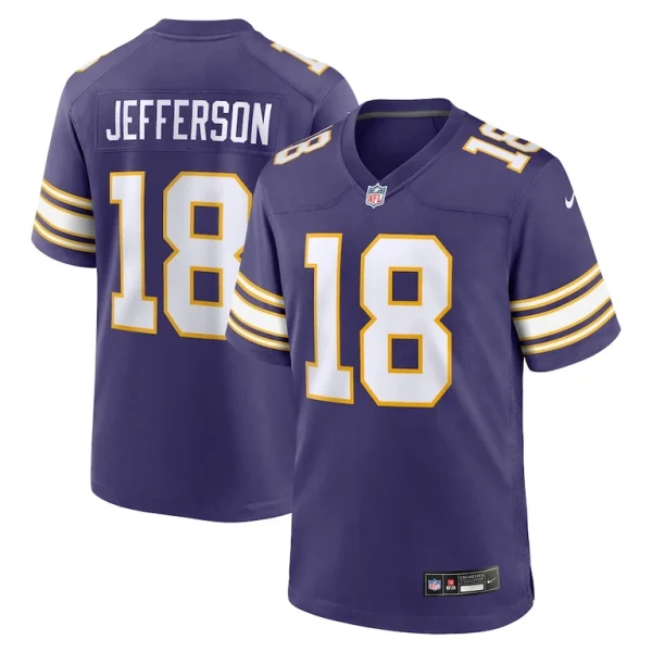 Justin jefferson minnesota vikings nike classic player game jersey Purple