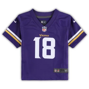 Justin jefferson minnesota vikings nike infant player game jersey Purple 18 MO