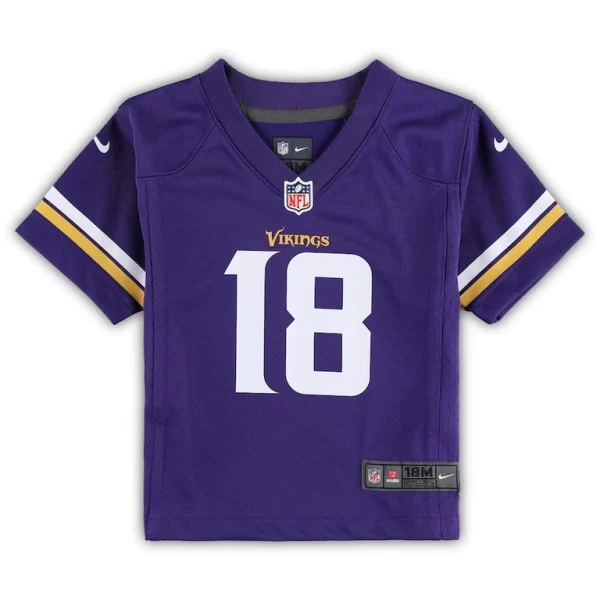 Justin jefferson minnesota vikings nike infant player game jersey Purple 18 MO