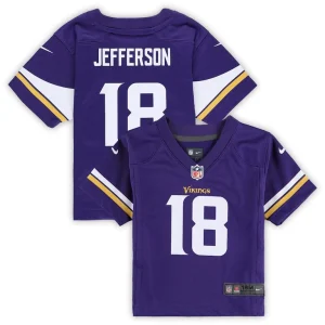 Justin jefferson minnesota vikings nike infant player game jersey Purple