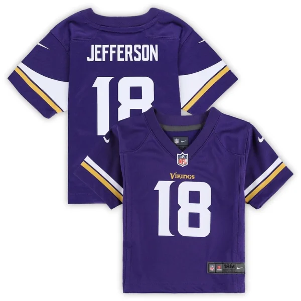 Justin jefferson minnesota vikings nike infant player game jersey Purple