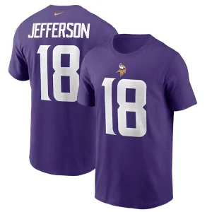 Justin jefferson minnesota vikings nike name number t shirt Purple