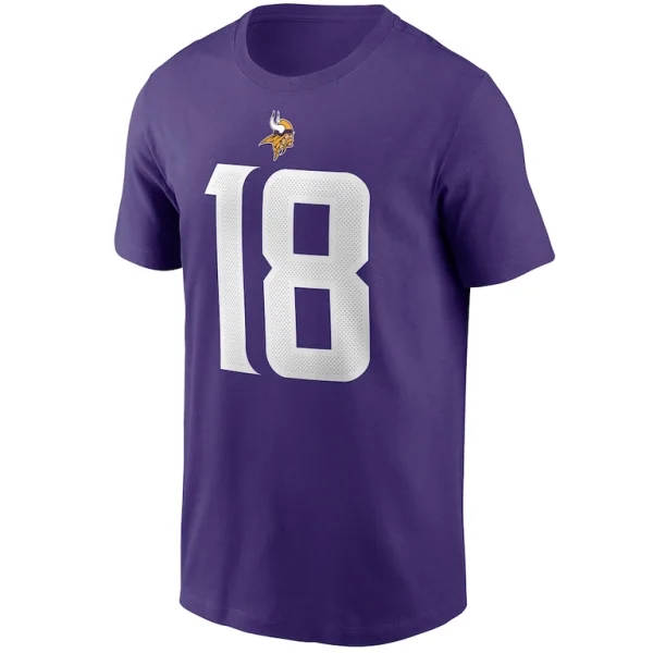 Justin jefferson minnesota vikings nike name number t shirt Purple M