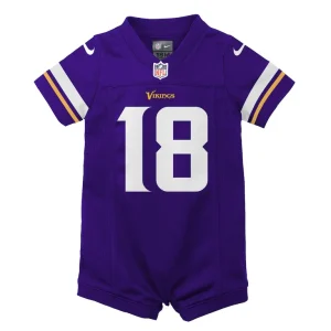 Justin jefferson minnesota vikings nike newborn infant game romper jersey Purple 3 6 MO