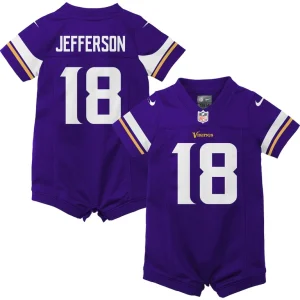 Justin jefferson minnesota vikings nike newborn infant game romper jersey Purple