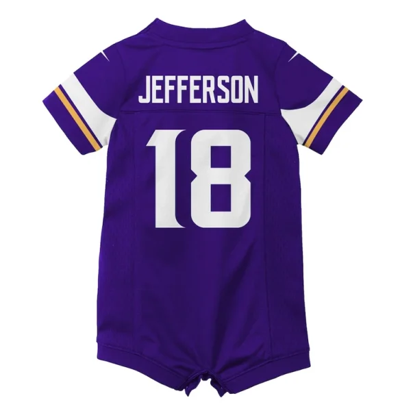 Justin jefferson minnesota vikings nike newborn infant game romper jersey Purple 6 9 MO