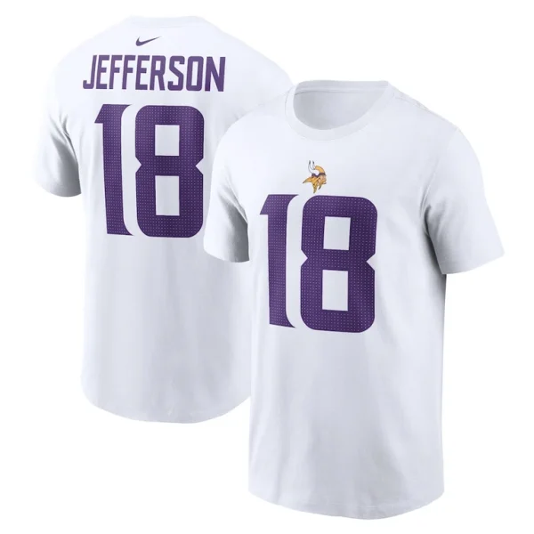 Justin jefferson minnesota vikings nike player name number t shirt White