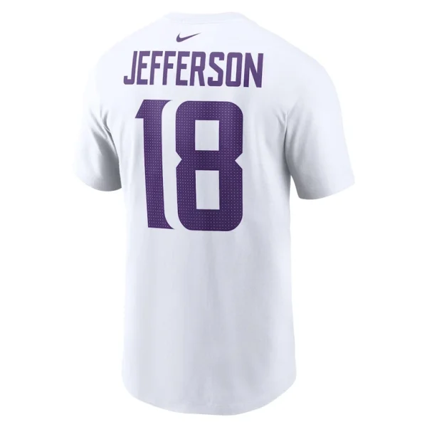 Justin jefferson minnesota vikings nike player name number t shirt White L