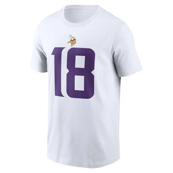 Justin jefferson minnesota vikings nike player name number t shirt White M
