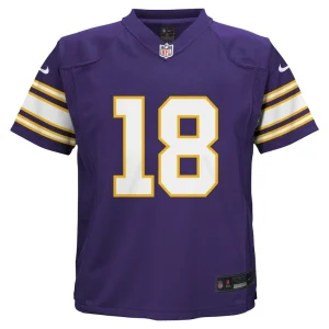 Justin jefferson minnesota vikings nike toddler alternate game jersey Purple 3T