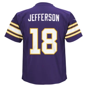 Justin jefferson minnesota vikings nike toddler alternate game jersey Purple 4T