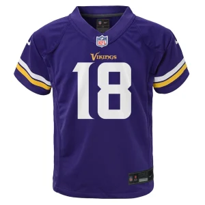 Justin jefferson minnesota vikings nike toddler game jersey Purple 3T