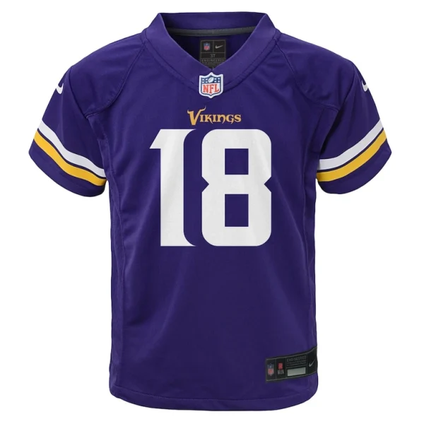 Justin jefferson minnesota vikings nike toddler game jersey Purple 3T