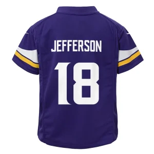 Justin jefferson minnesota vikings nike toddler game jersey Purple 4T