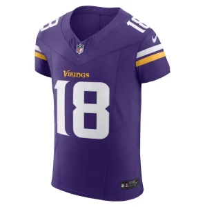 Justin jefferson minnesota vikings nike vapor f.u.s.e. elite jersey Purple 44