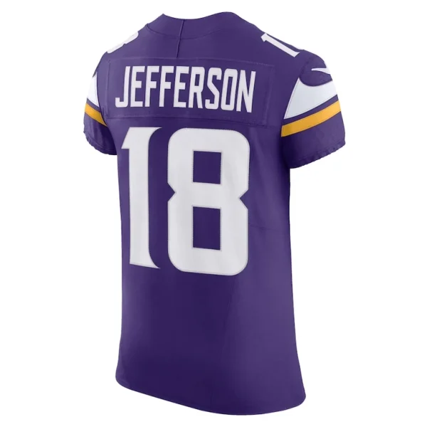 Justin jefferson minnesota vikings nike vapor f.u.s.e. elite jersey Purple 48