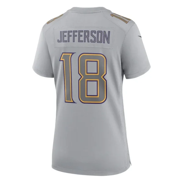 Justin jefferson minnesota vikings nike womens atmosphere fashion game jersey Gray L