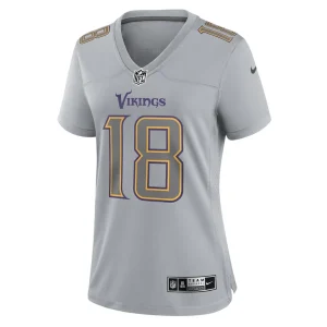 Justin jefferson minnesota vikings nike womens atmosphere fashion game jersey Gray M