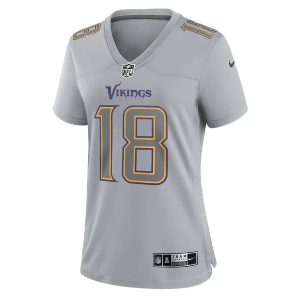 Justin jefferson minnesota vikings nike womens atmosphere fashion game jersey Gray M