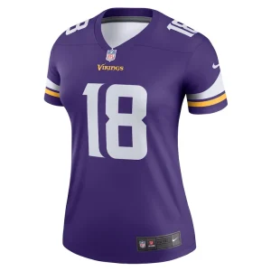 Justin jefferson minnesota vikings nike womens legend player performance top Purple M