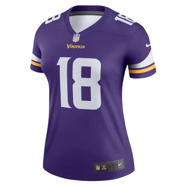 Justin jefferson minnesota vikings nike womens legend player performance top Purple M