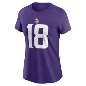 Justin jefferson minnesota vikings nike womens player name number t shirt Purple M