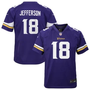 Justin jefferson minnesota vikings nike youth game jersey Purple
