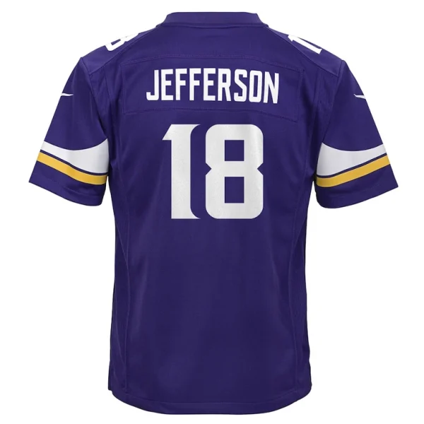 Justin jefferson minnesota vikings nike youth game jersey Purple Yth L