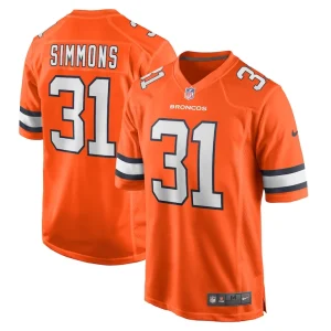 Justin simmons denver broncos nike alternate game jersey Orange