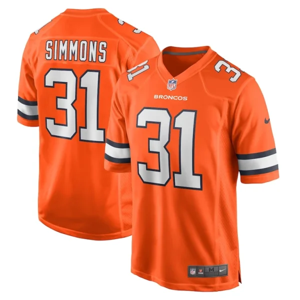 Justin simmons denver broncos nike alternate game jersey Orange