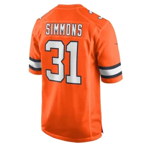 Justin simmons denver broncos nike alternate game jersey Orange L