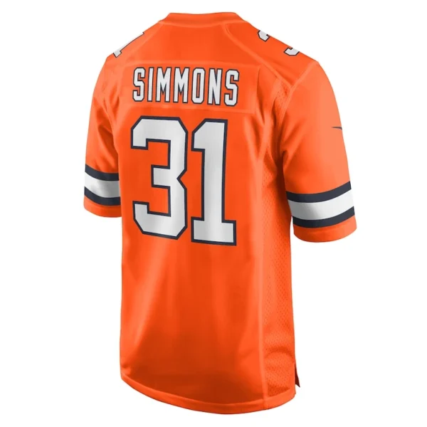 Justin simmons denver broncos nike alternate game jersey Orange L