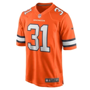 Justin simmons denver broncos nike alternate game jersey Orange M