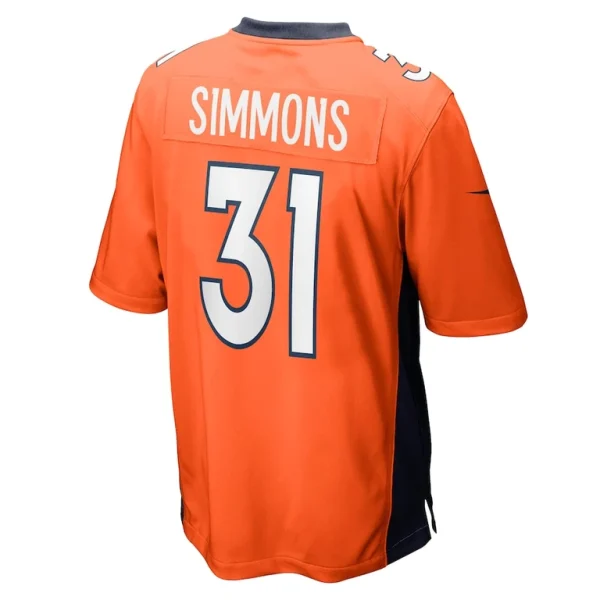 Justin simmons denver broncos nike game jersey Orange L