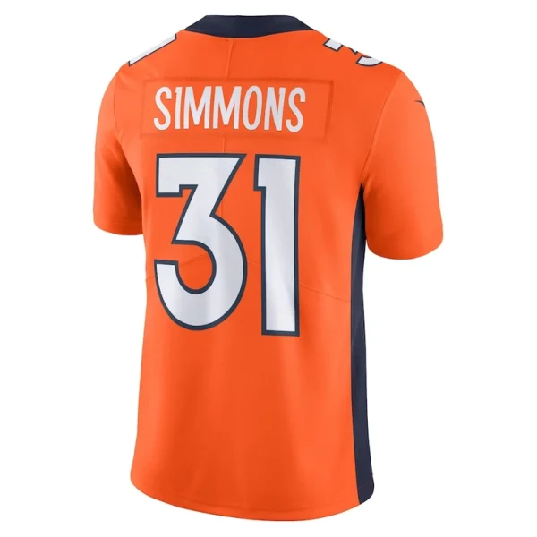 Justin simmons denver broncos nike vapor untouchable limited jersey Orange L
