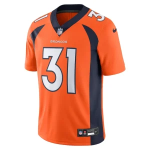 Justin simmons denver broncos nike vapor untouchable limited jersey Orange M