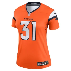 Justin simmons denver broncos nike womens team legend player performance top Orange M