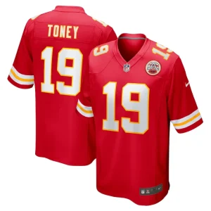 Kadarius toney kansas city chiefs nike game player jersey Red