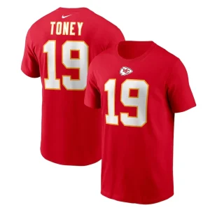 Kadarius toney kansas city chiefs nike player name number t shirt Red