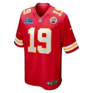 Kadarius toney kansas city chiefs nike super bowl lvii 2022 season patch game jersey Red M