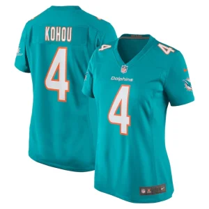 Kader kohou miami dolphins nike womens game player jersey Aqua