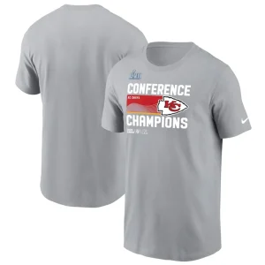 Kansas city chiefs nike 2022 afc champions locker room trophy collection t shirt Gray