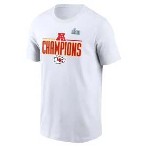Kansas city chiefs nike 2022 afc champions roster t shirt White M