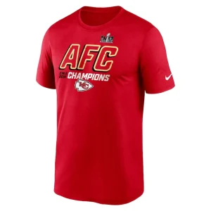 Kansas city chiefs nike 2023 afc champions iconic t shirt Red M