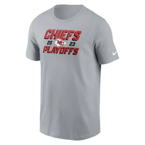 Kansas city chiefs nike 2023 nfl playoffs iconic t shirt Gray M