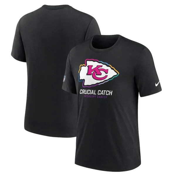 Kansas city chiefs nike 2024 nfl crucial catch big tall t shirt Black