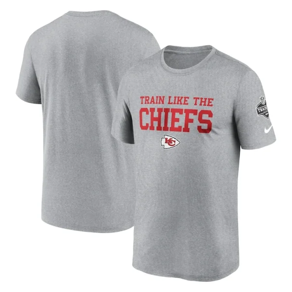 Kansas city chiefs nike 2024 nfl training camp legend performance t shirt Heather gray