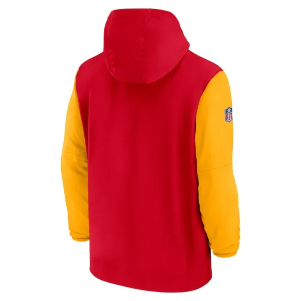 Kansas city chiefs nike 202425 sideline pre game player 12 zip hoodie jacket Redgold L